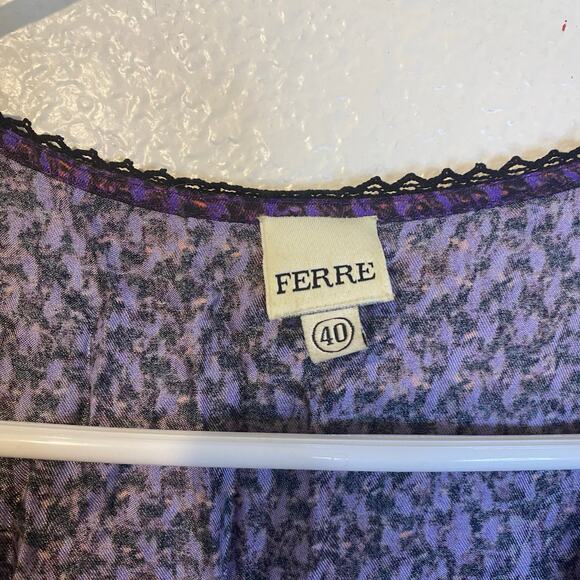 Gianfranco Ferre Vintage Purple Sequined Knee Length Dress EU 40 (US Size 8) - Picture 9 of 14